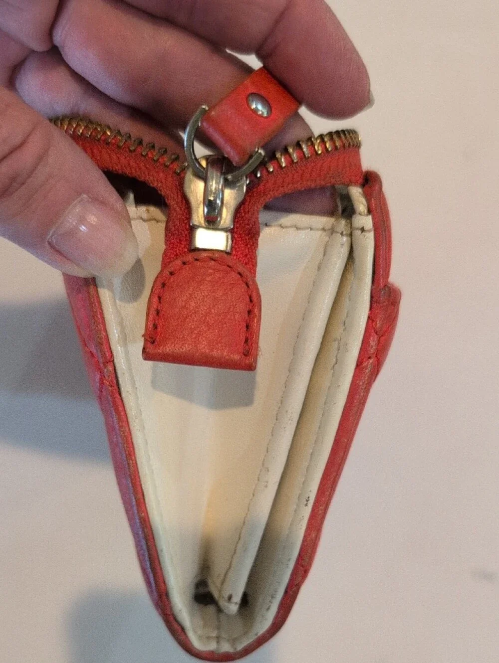 Kate Spade Orange And Cream Long Wallet